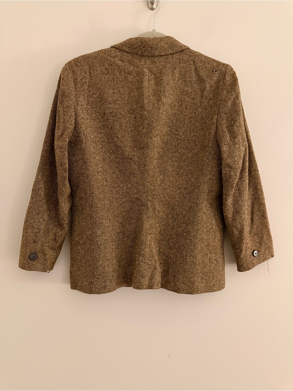 Jones New York Brown Tweed Wool Blend Blazer Size 8 Career Office Jacket - Picture 9 of 12
